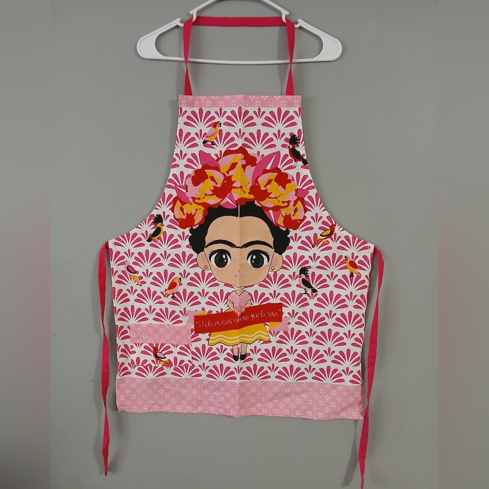 Pink Apron‎ with Frida Design - Picture 4 of 5